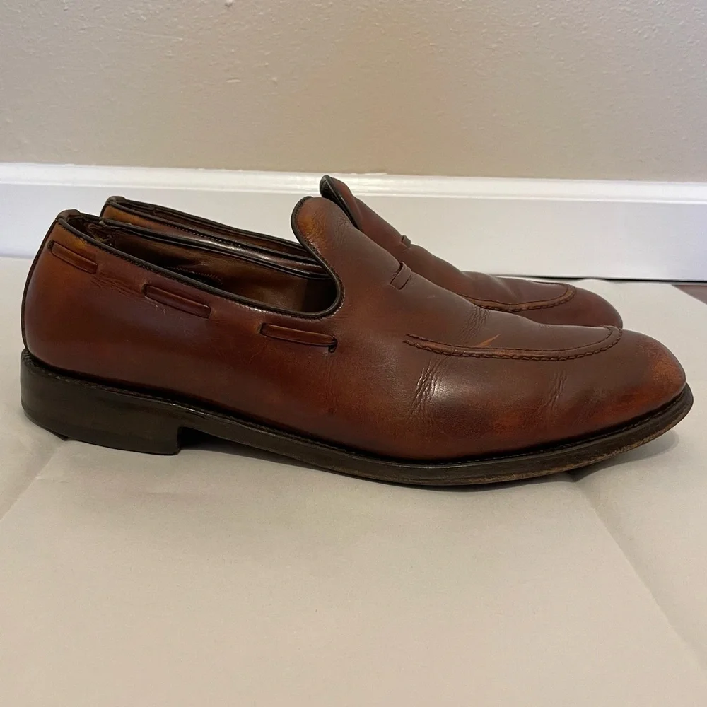 Allen Edmonds Men’s Brown Leather Loafers Dress Shoes Size 9.5C 82374 Preppy